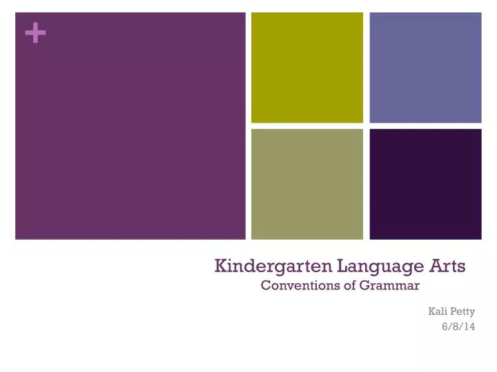 kindergarten language arts conventions of grammar