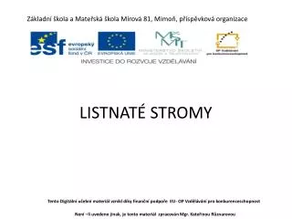 listnat stromy
