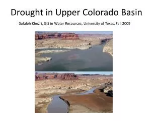 Drought in Upper Colorado Basin
