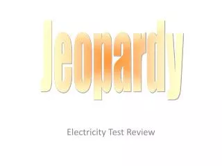 Electricity Test Review