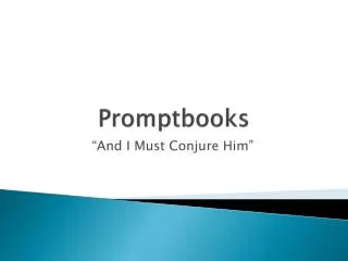 Promptbooks