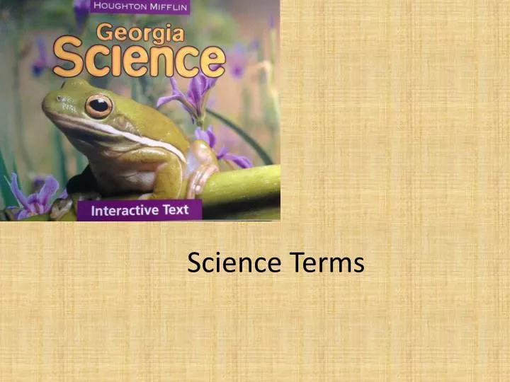 science terms