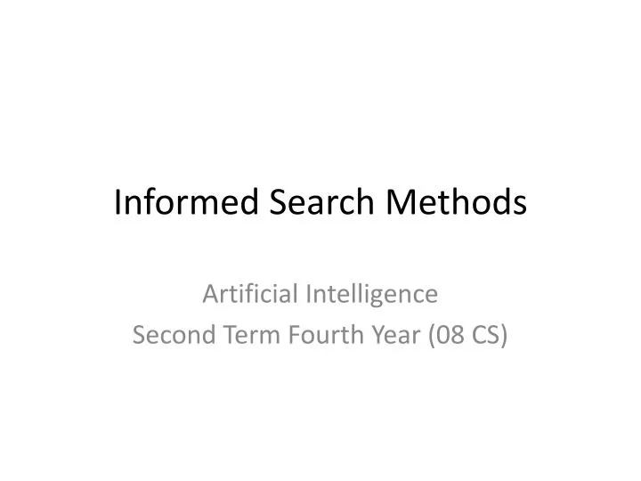 informed search methods