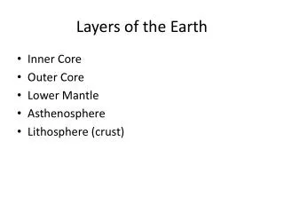 layers of the earth