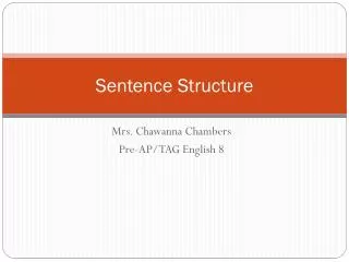 Sentence Structure