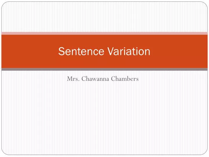 sentence variation