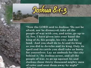 Joshua 8:1-3