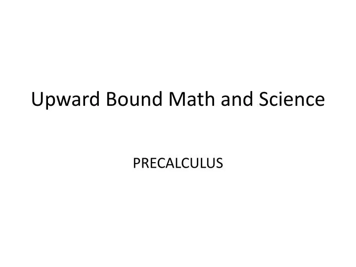 upward bound math and science