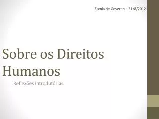 sobre os direitos h umanos