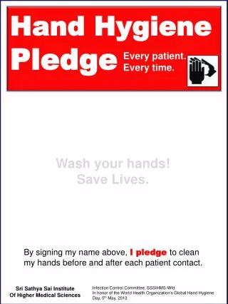 Wash your hands! Save Lives.