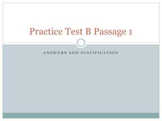 Practice Test B Passage 1