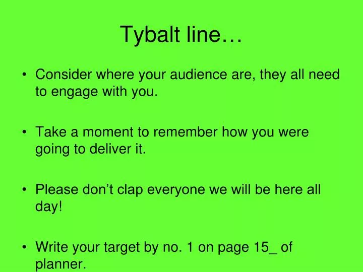 tybalt line