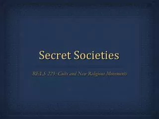 Secret Societies