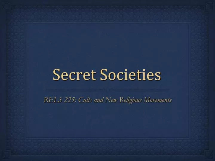 secret societies