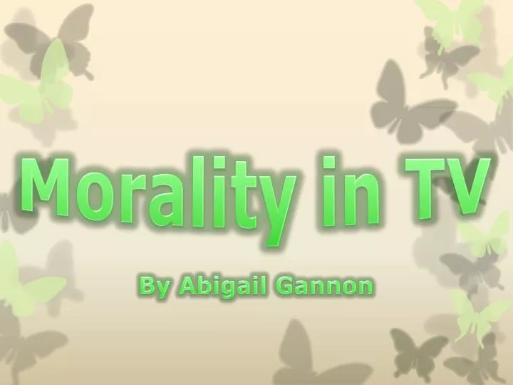 morality in tv