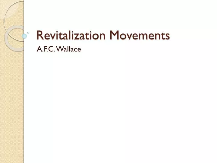 revitalization movements