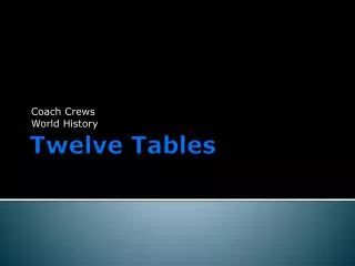 Twelve Tables
