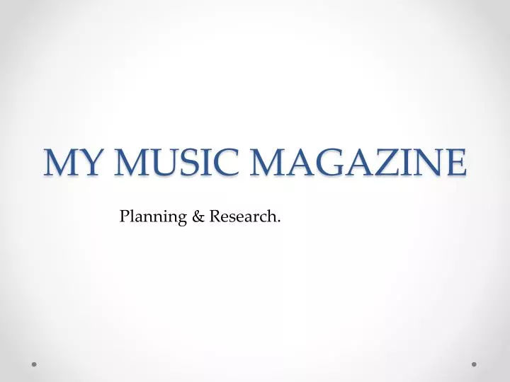 my music magazine