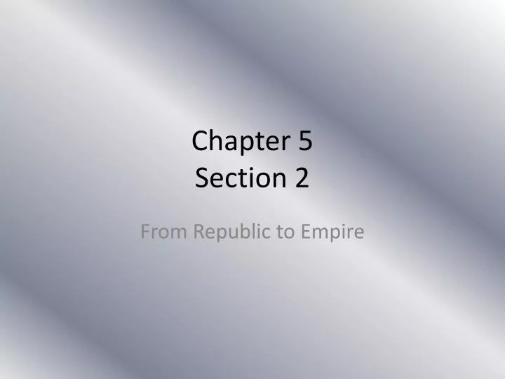 chapter 5 section 2