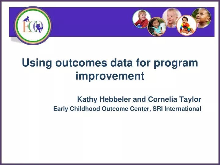 using outcomes data for program improvement