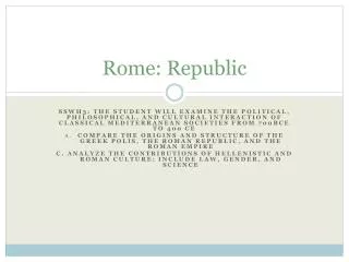 Rome: Republic