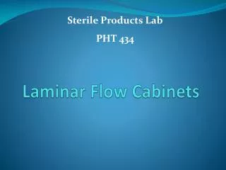 Laminar Flow Cabinets