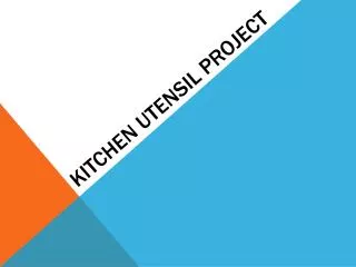 Kitchen utensil project