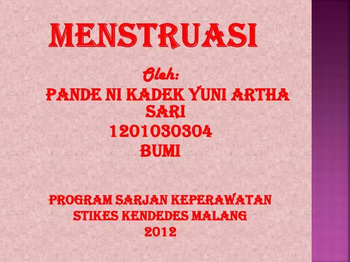 menstruasi