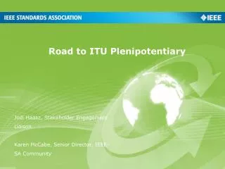 Road to ITU Plenipotentiary