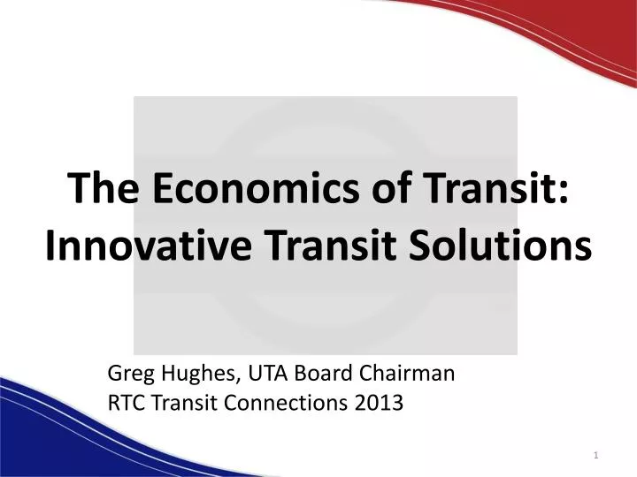 the economics of transit innovative transit solutions