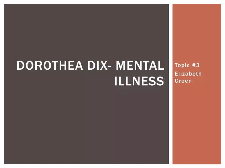 dorothea dix mental illness