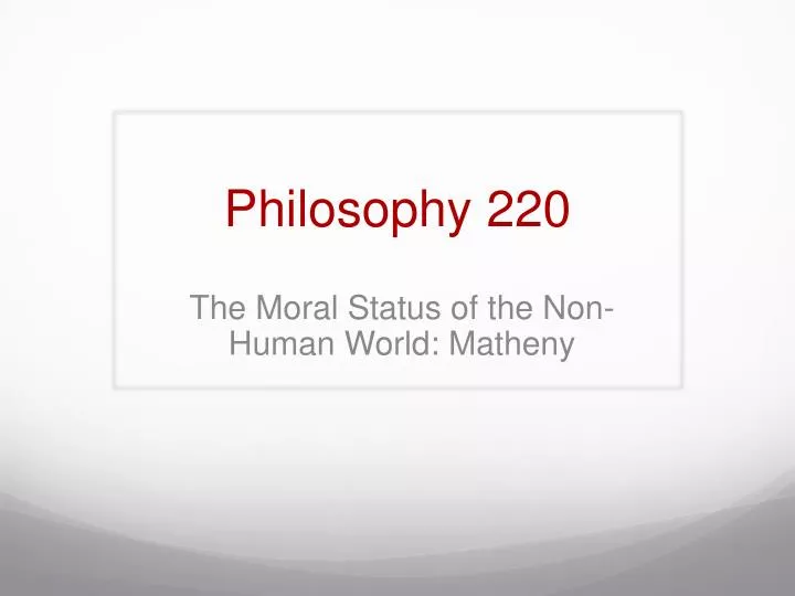 philosophy 220