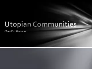 utopian communities