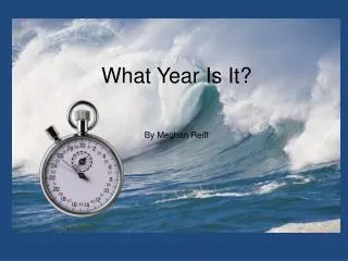 What Year Is It? By Meghan Reiff