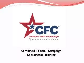 Combined Federal Campaign Coordinator Training