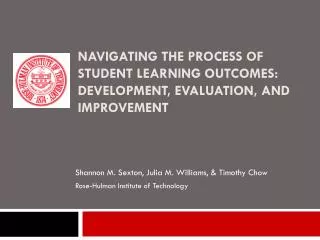 Navigating the Process of Student Learning Outcomes: Development, Evaluation, and Improvement