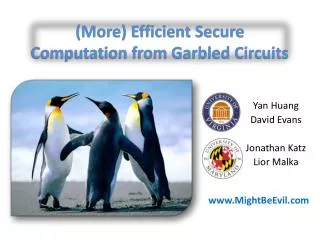 (More) Efficient Secure Computation from Garbled Circuits