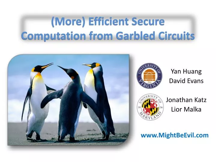 more efficient secure computation from garbled circuits