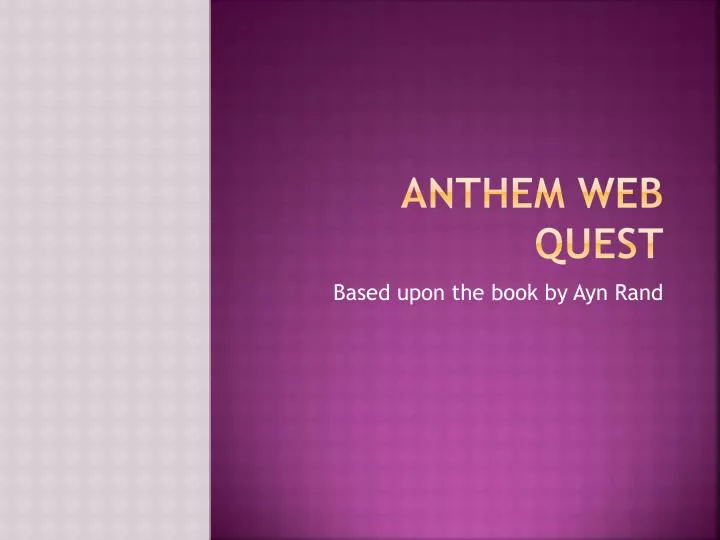 anthem web quest
