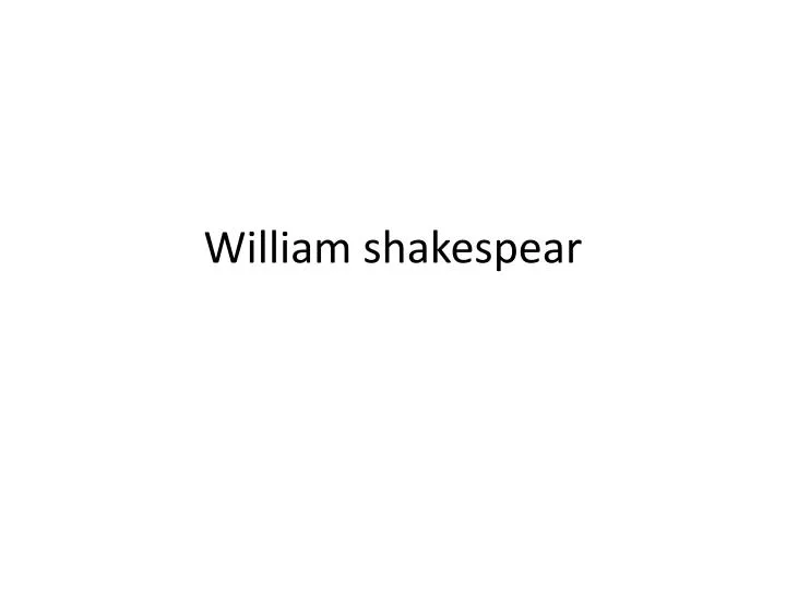 william shakespear