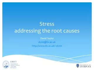 Stress addressing the root causes