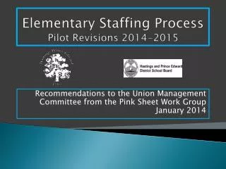 Elementary Staffing Process Pilot Revisions 2014-2015