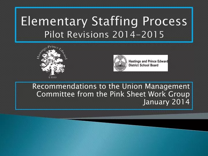 elementary staffing process pilot revisions 2014 2015