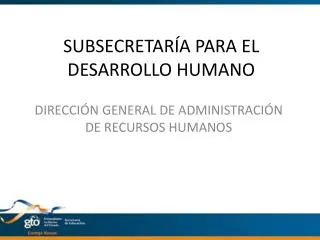subsecretar a para el desarrollo humano
