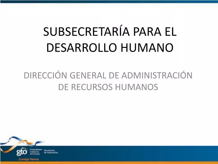 subsecretar a para el desarrollo humano