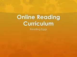 Online Reading Curriculum