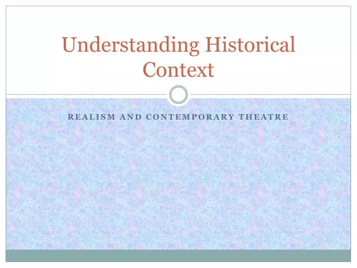 understanding historical context