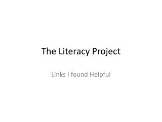 The Literacy Project