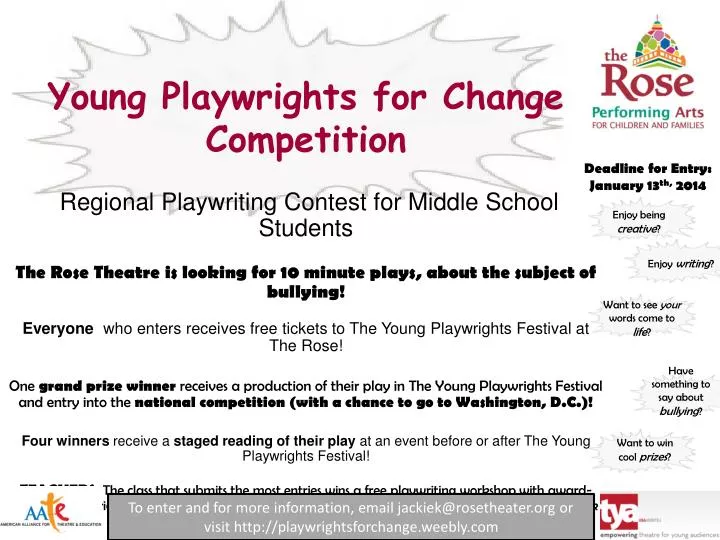 young playwrights for change competition