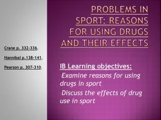 Problems in sport: Reasons for using drugs and their effects